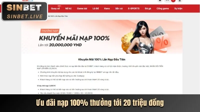 Thưởng chào mừng khi đăng ký AN99